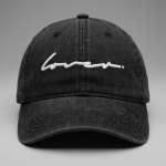 Lover Denim Dad Hat - Black